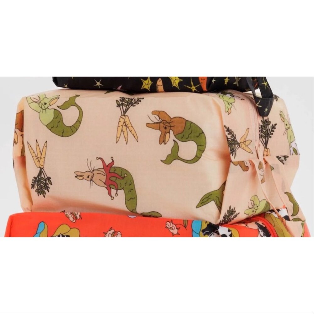 NWOT Baggu 3D Zip Pouch Medium Merbunny of the Sea Animals Range